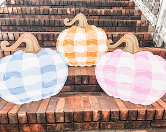 Fall Door Hanger - Pumpkin Door Decor - Autumn Door Sign - Thanksgiving Door Hanger - Fall Wreath - Personalized Door Decor