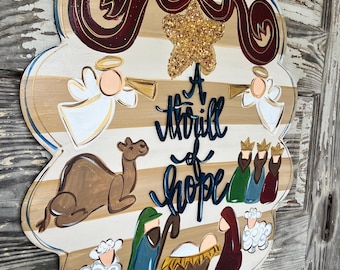 Christmas Door Hanger - Nativity Door Hanger - Christmas Door Decor - Nativity Scene - Christmas Decorations - Christmas Decor - Holiday