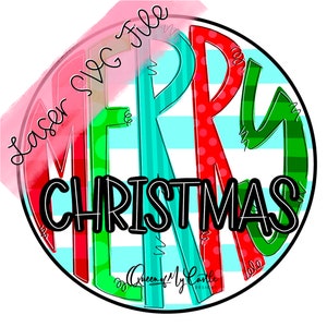 SVG file - Laser Ready File - Christmas SVG File - Laser Cut File - Door Hanger SVG - Laser Door Hanger File - Christmas Door Hanger Svg