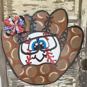 Baseball Door Hanger - Baseball Sign - Baseball Door Decor - Sports Door Hanger- Baseball Decor- Summer Door Hanger - Baseball Mom