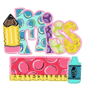 TEMPLATE - Teacher Door Hanger Template - DIY Door Hanger - Door Decor Template - Back to school Template - Door Hanger Pattern