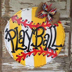 Baseball Door Hanger - Baseball Mom - Softball Mom - Softball Door Hanger - Spring Door Hanger - Summer Door Hanger - Baseball decor -