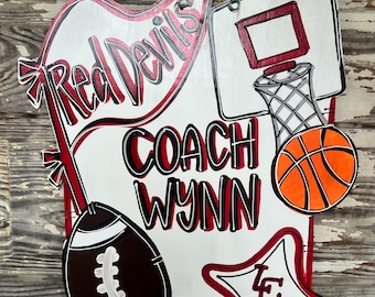 Baseball Door Hanger - Baseball Sign - Baseball Door Decor - Sports Door Hanger- Baseball Decor- Summer Door Hanger - Baseball Mom