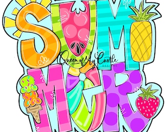 TEMPLATE - Summer Template Door Hanger Template - DIY Door Hanger - Door Decor Template - Pool Template - Downloadable Door Hanger