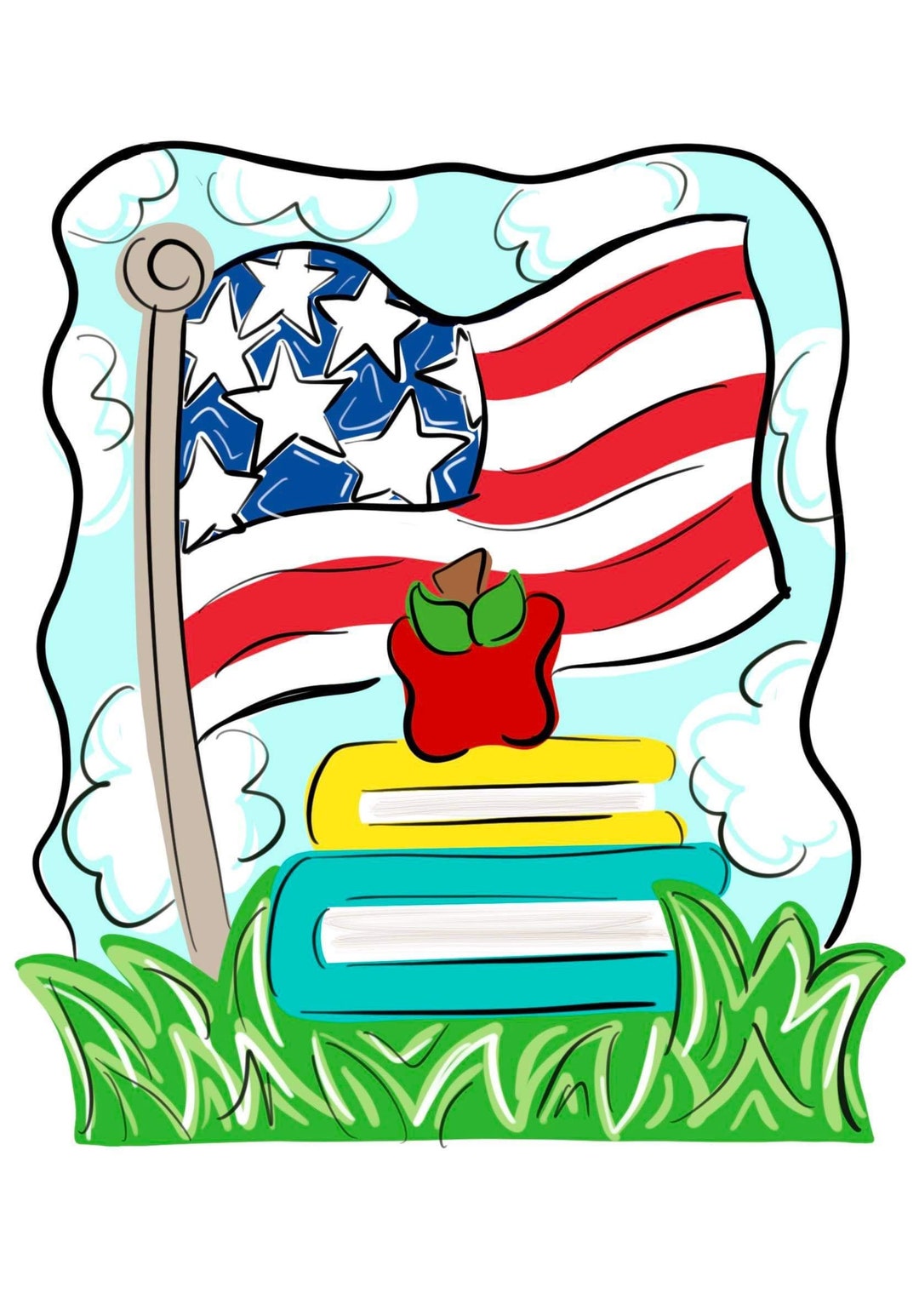 TEMPLATE Patriotic Template Door Hanger Template - DIY Door Hanger ...