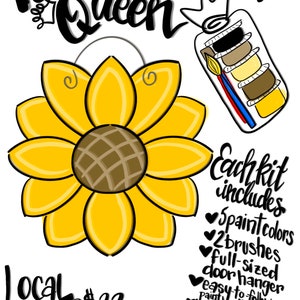Sunflower Paint Kit - Paint Kit - DIY Art Project - Paint at Home - Crafts - Fun Activity DIY - Mother’s Day gift