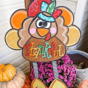Thanksgiving Door Hanger - Fall Door Hanger - Turkey Door Hanger - Turkey Wreath - Thanksgiving Decor - Personalized Thanksgiving Decor