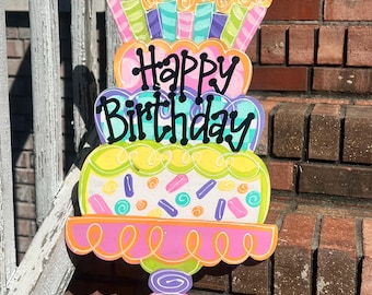 Birthday Door Hanger - Personalized Door Hanger - Chalkboard Birthday Sign - Birthday Party - Birthday Party Supplies - Reusable Birthday