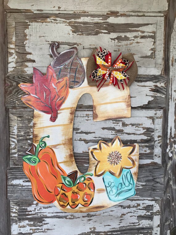 Personalized Fall Door Hanger Autumn Door Hanger Fall Door Etsy