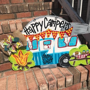 Camper Sign - Camping Door Hanger - Camping Decor - Camper Decor - Campground Decorations - Glamping - Glamping Sign
