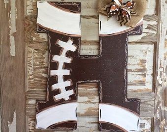 Football Door Hanger - Football Sign - Football Door Decor - Sports Door Hanger- Football Decor- Summer Door Hanger - Football Mom