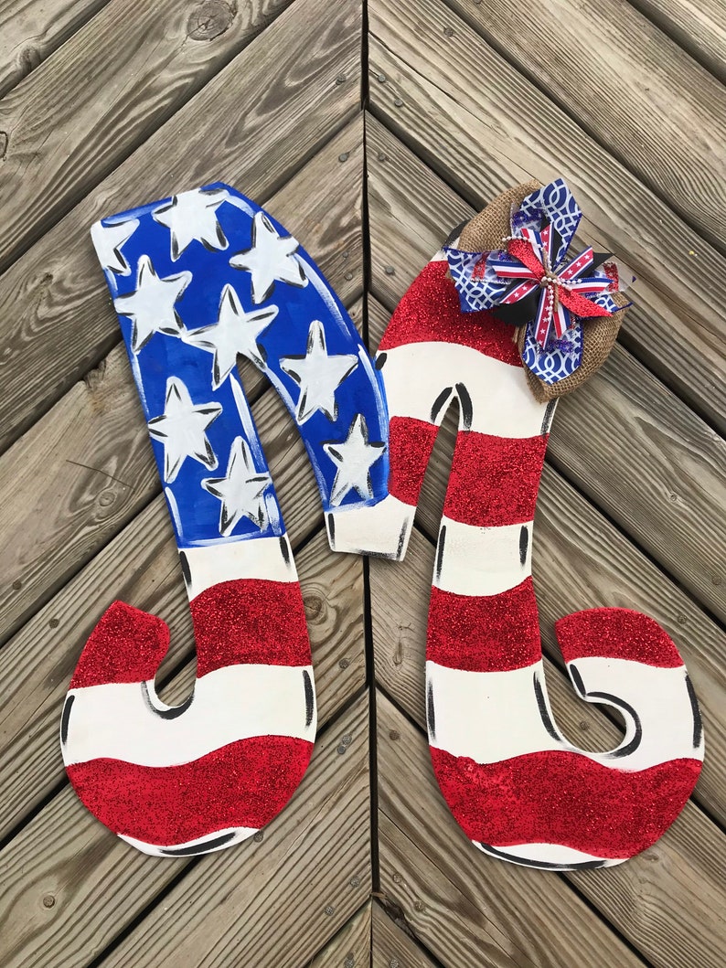 Patriotic Door Hanger American Flag Door Hanger Patriotic Etsy