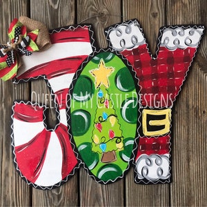Christmas Door Hanger - Santa Door Hanger - Holiday Door Decor - Christmas Decorations - Holiday Decor - Christmas Wreath -