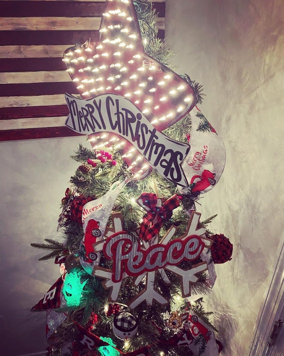 4th Of July Star Tree Topper Patriotic Star Tree Topper Independence