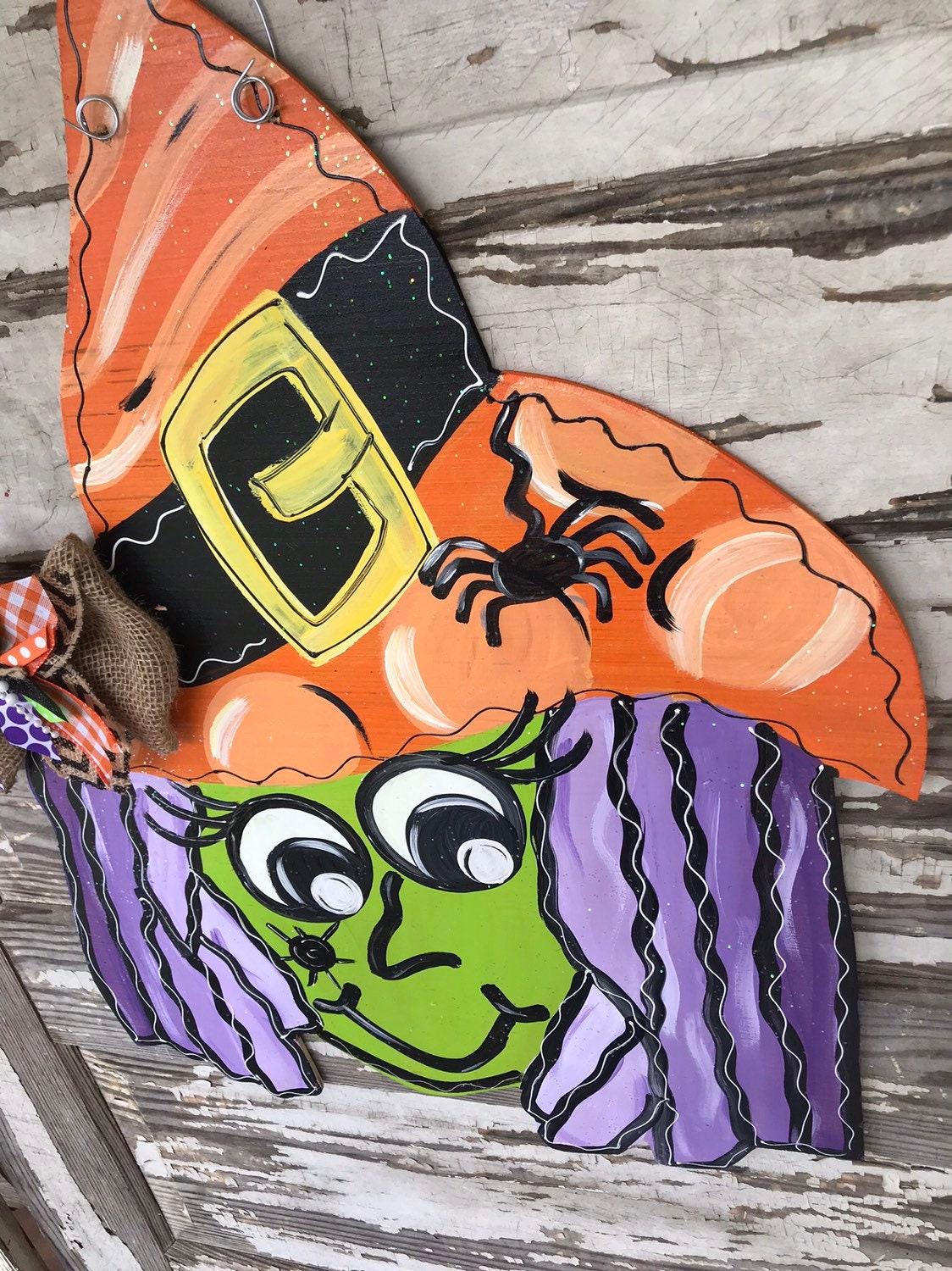Halloween Door Hanger - Witch Door Hanger - Witch Door Decor - Autumn ...