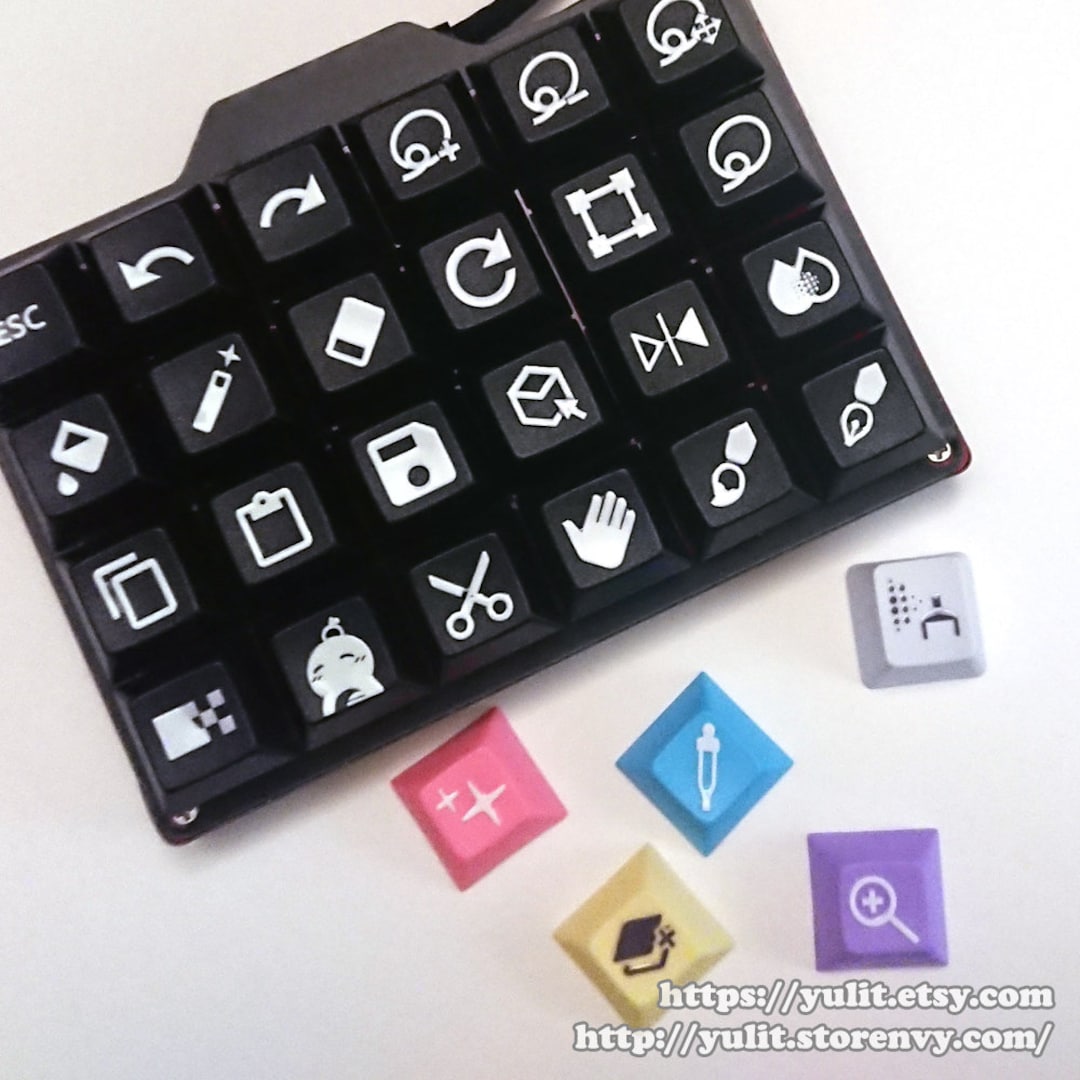 Keyboard/keycap Shortcut Hotkey Rubon Stickers for Digital Artists for