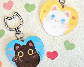 Llaveros acrílicos lenticulares originales con diseño de gatos amasando