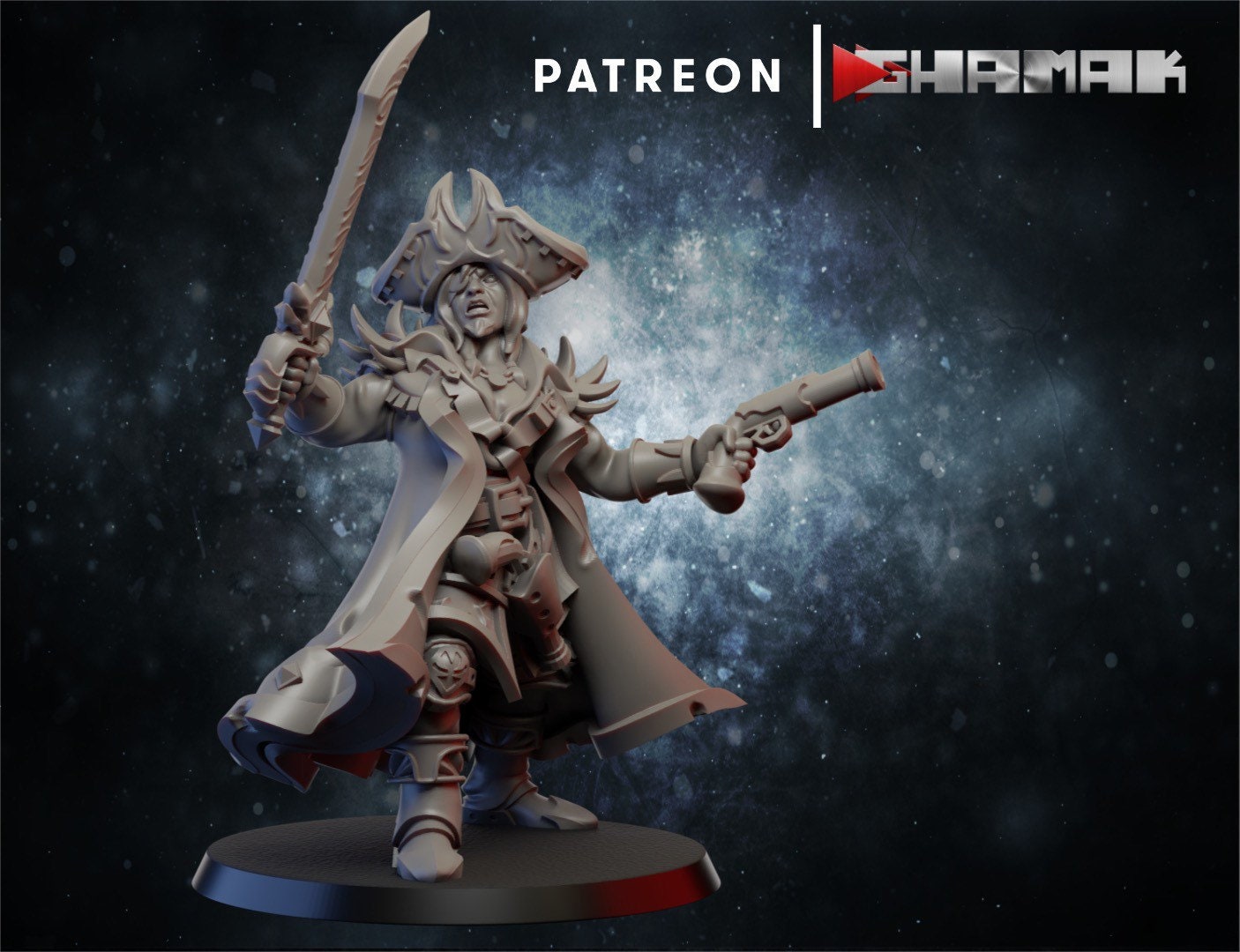 Tabletop Premium Vampir Kämpferin mit Fledermäusen 32mm für Warhammer AoS /DnD Tabletop Premium Vampir Kämpferin mit Fledermäusen 32mm für Warhammer AoS /DnD