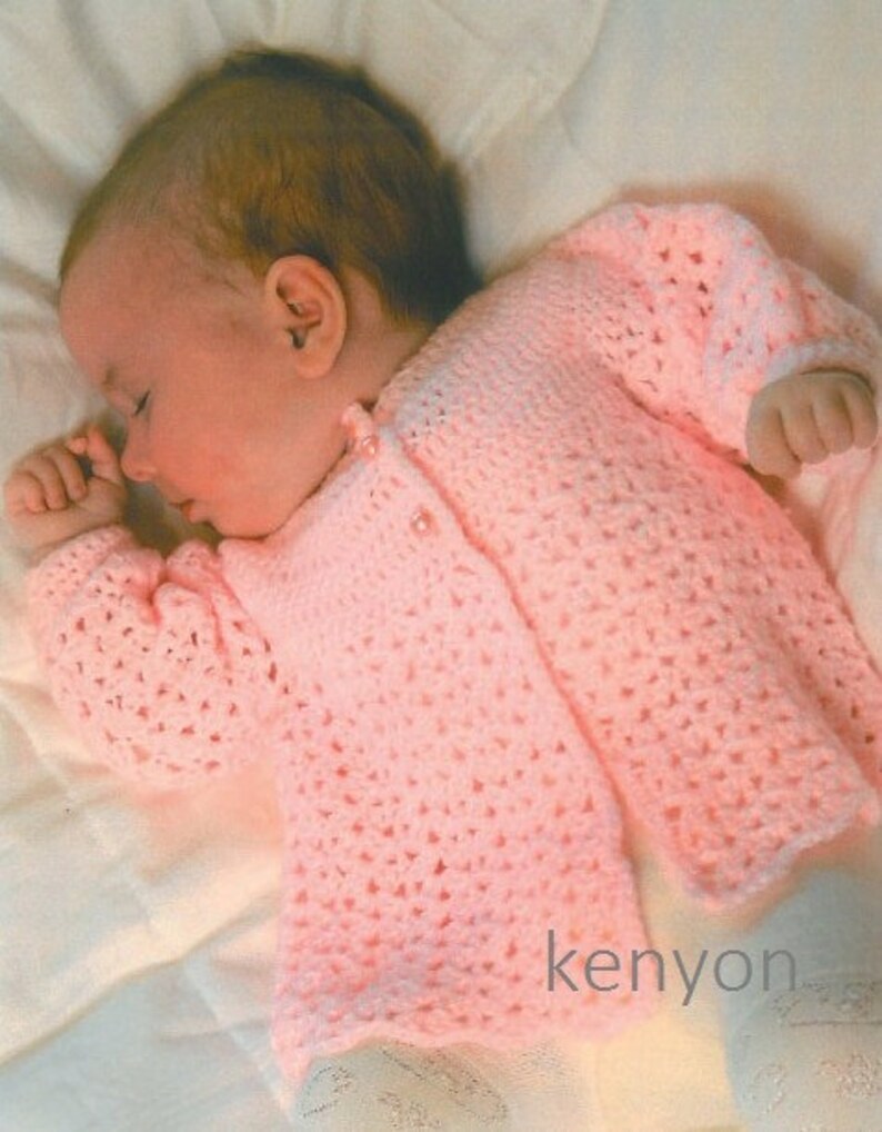 CROCHETED MATINEE COAT Instant Pattern Birth to 12 Months Etsy Australia