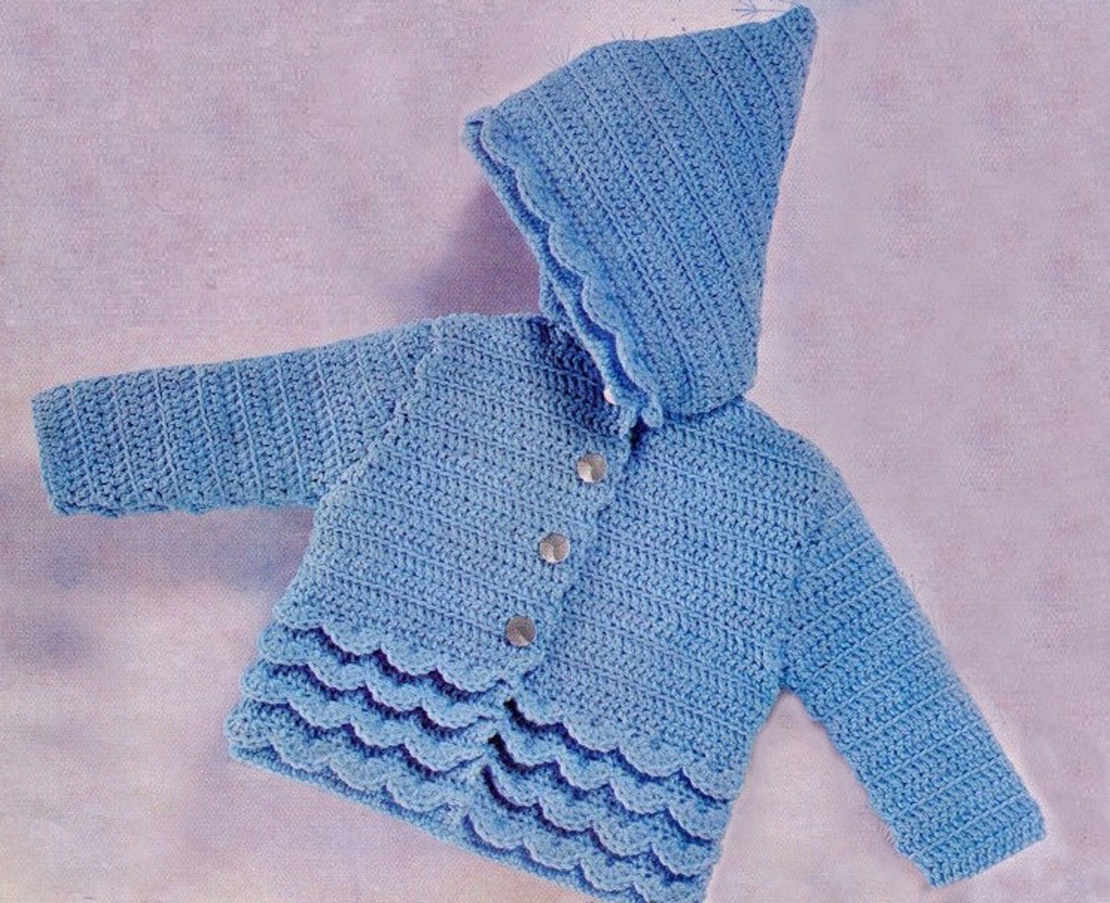 CUTE JACKET With HOOD Instant Crochet Pattern Newborn to Etsy