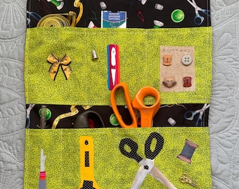 Wall hanging sewing caddy