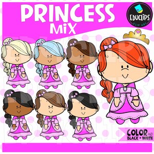 Princess Mix Clip Art, Fairy Tales, COMMERCIAL USE, Princesses