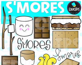 S'mores Clip Art, Food Graphics, Dessert Images, COMMERCIAL USE