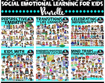 SEL-clipartbundel | Empathie, inclusie en vriendelijkheid (digitale download)