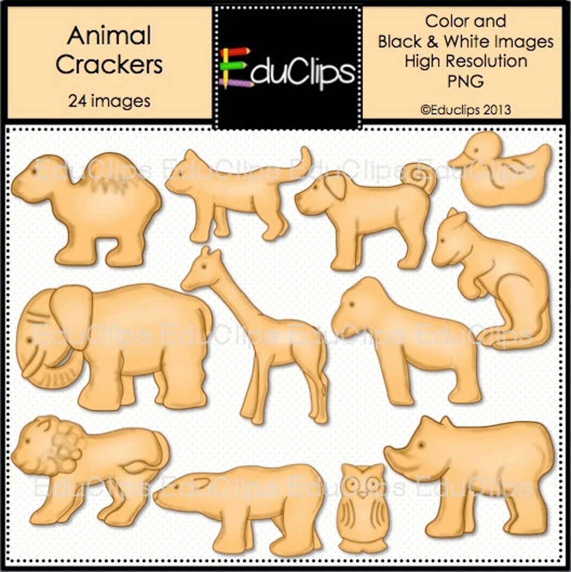Animal Crackers Clip Art Bundle Etsy