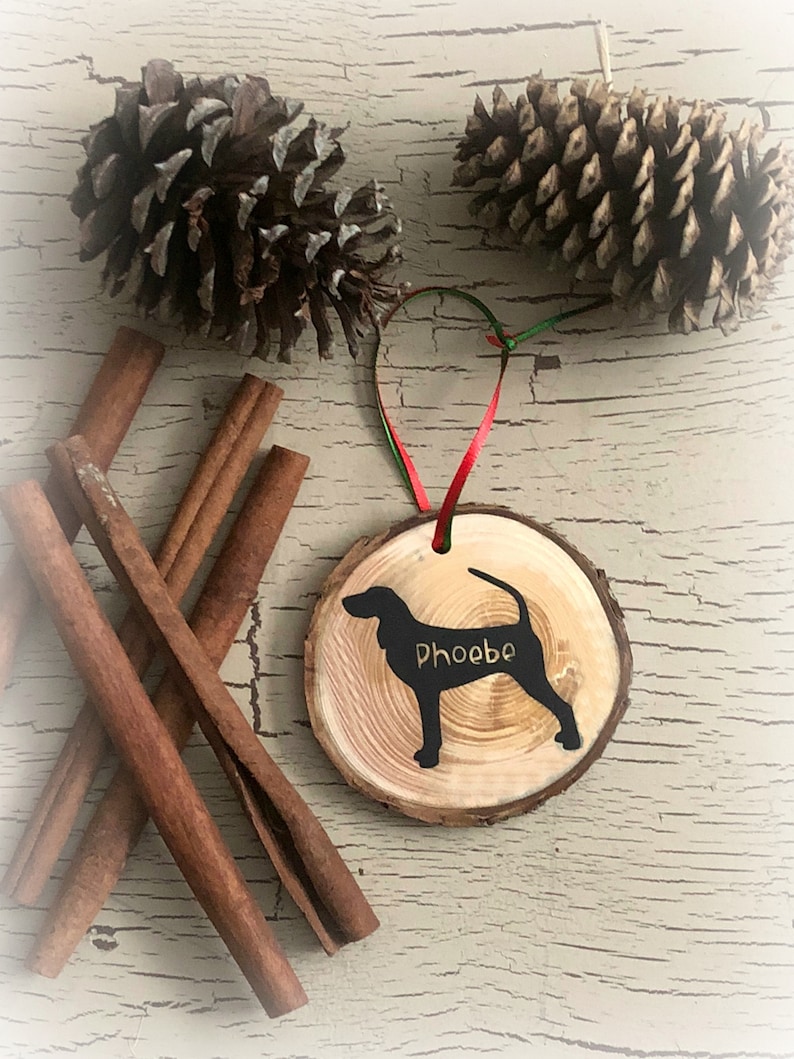 Personalized Bernedoodle Dog Breed Christmas Ornament Dog Ornament Custom Made Rustic Ornament Wood Slice