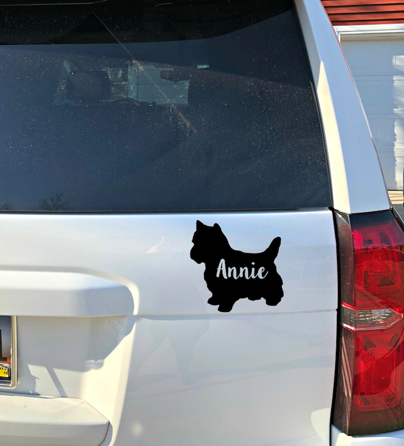 Yorkie Car Decal Laptop Decal Dog Decal for Cars Yorkshire Terrier Personalized Decal dog sticker Personalized Yorkie