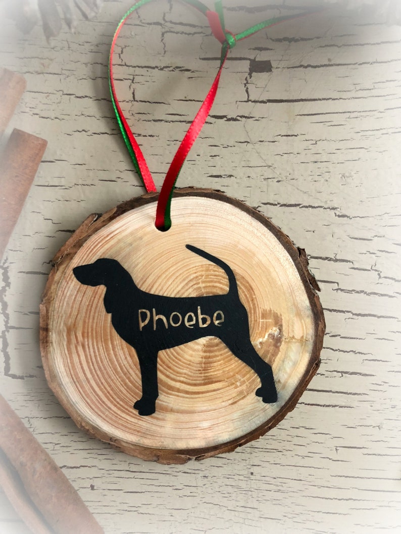 Personalized Bernedoodle Dog Breed Christmas Ornament Dog Ornament Custom Made Rustic Ornament Wood Slice