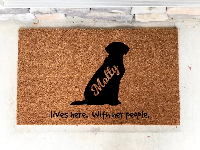 Personalized Custom Door Mat Lab Dog Labrador Retriever Etsy