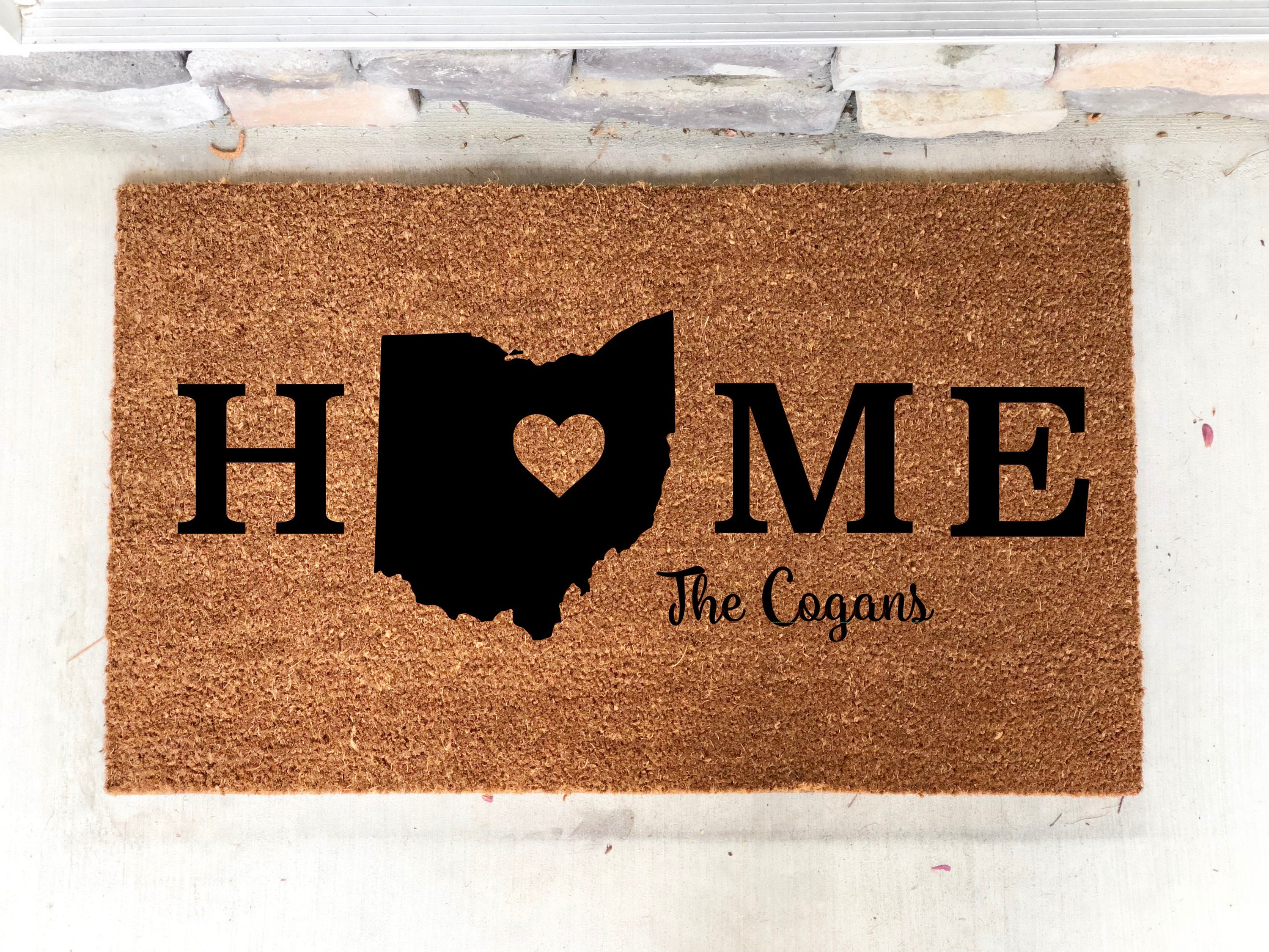 Personalized Ohio Gift OH State DoorMat Ohio Decor Host Etsy