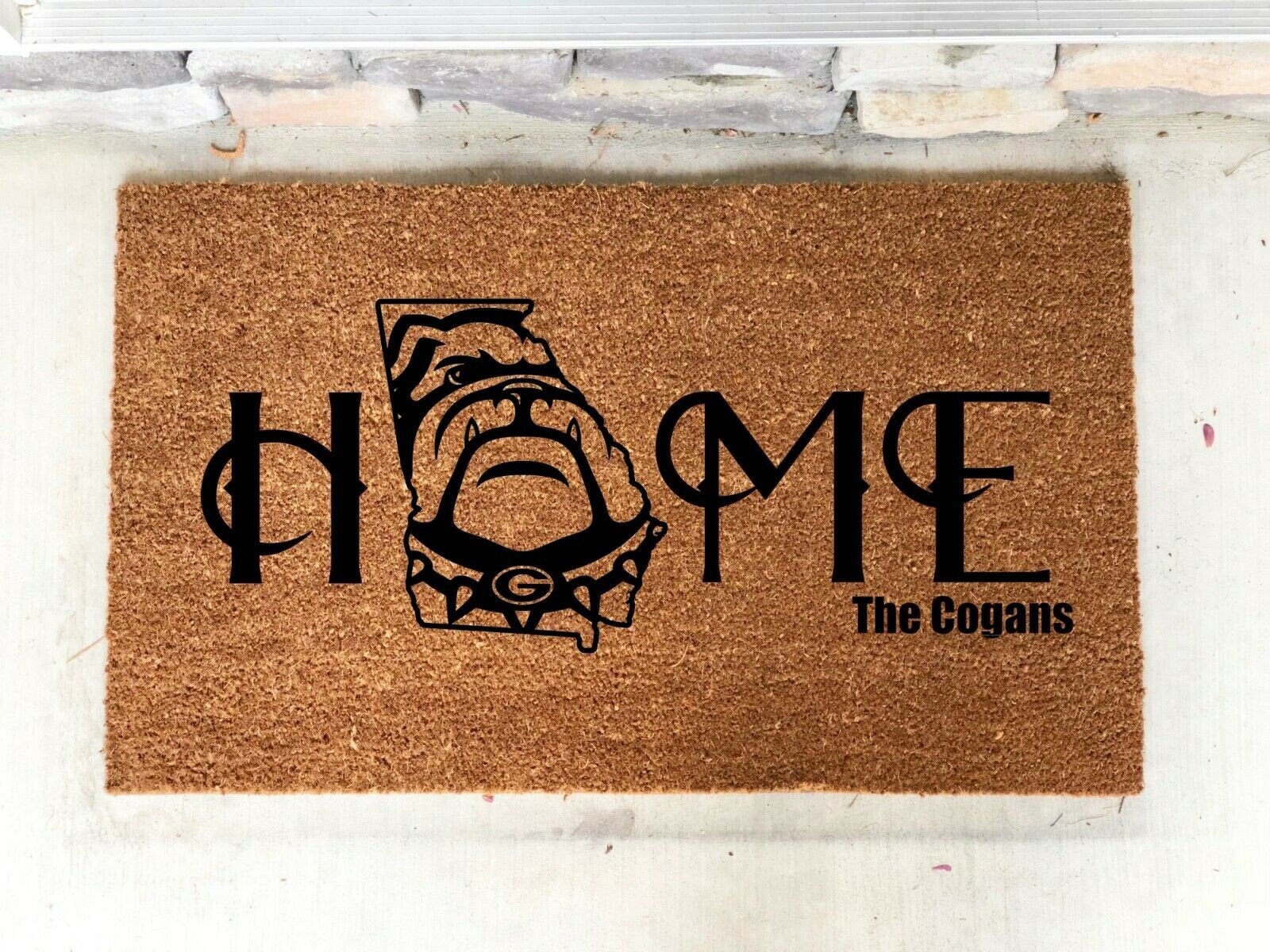 Personalized GA Door Mat, Go Dawgs, University of Georgia, UGA Mat, H…