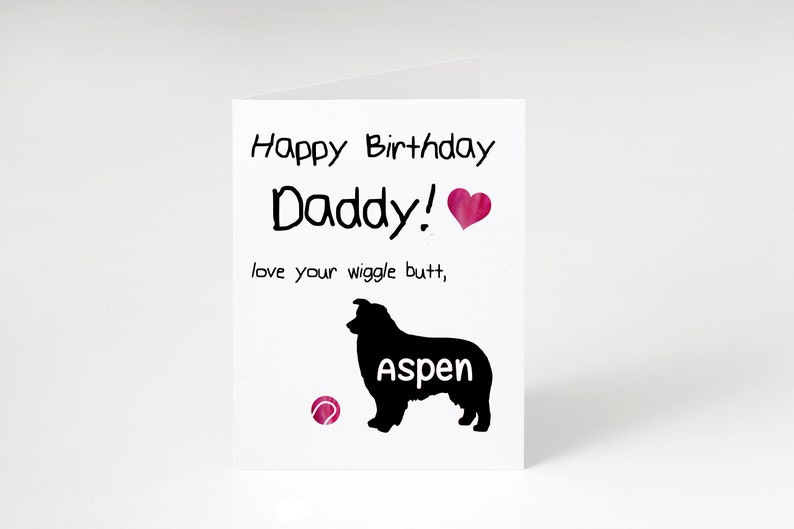 Dog Dad Birthday Card Dog Dad Gift Australian Shepard Etsy