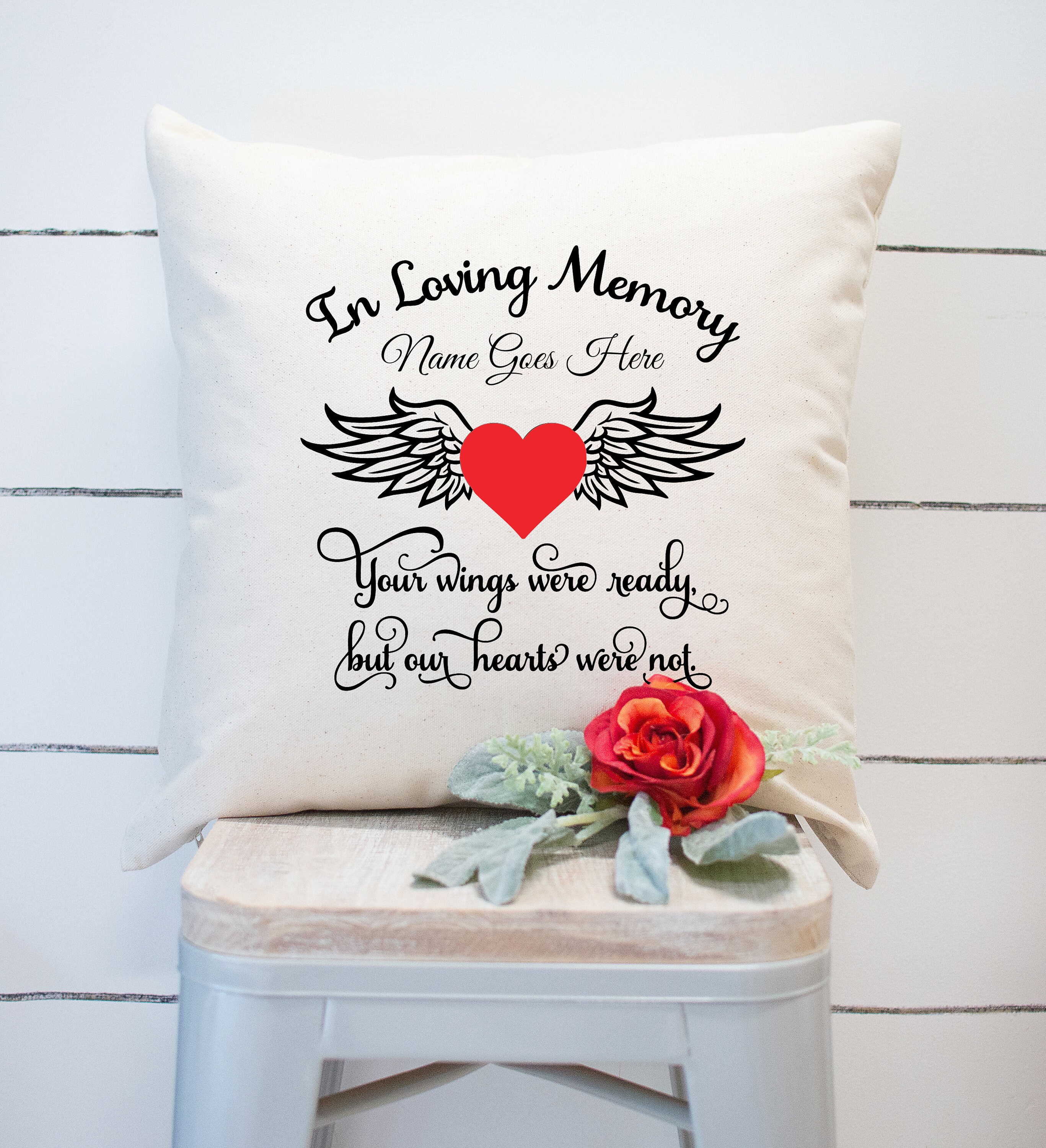 personalized memorial pillow