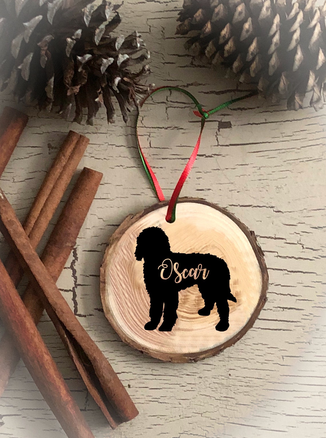 Personalized Bernedoodle Dog Breed Christmas Ornament Rustic Etsy