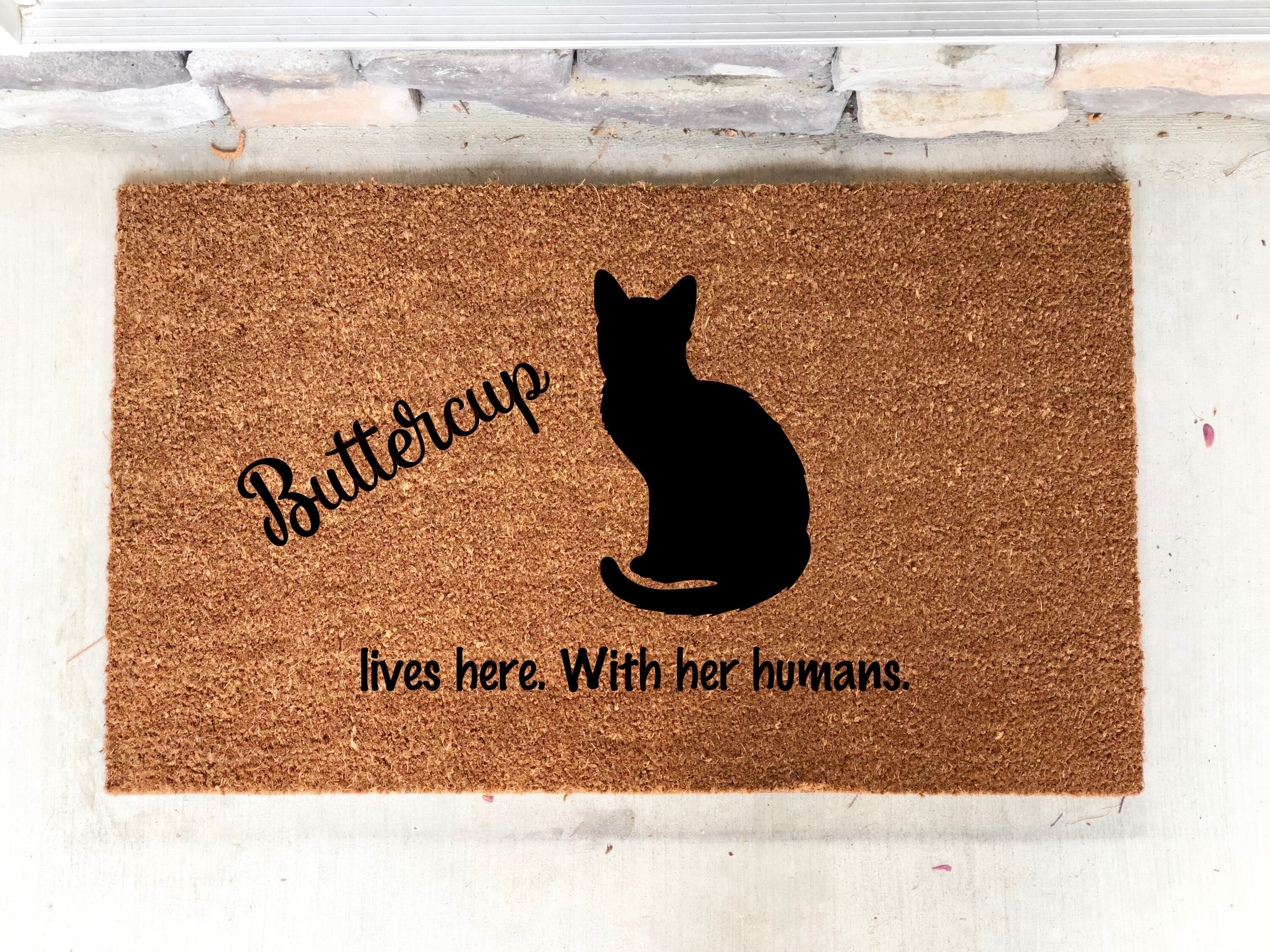 Cat Doormat Personalized Cat Mat Cat Lover Cat Decor Crazy Etsy