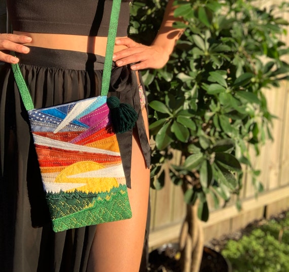 Sunset Crossbody embroidery boho bag