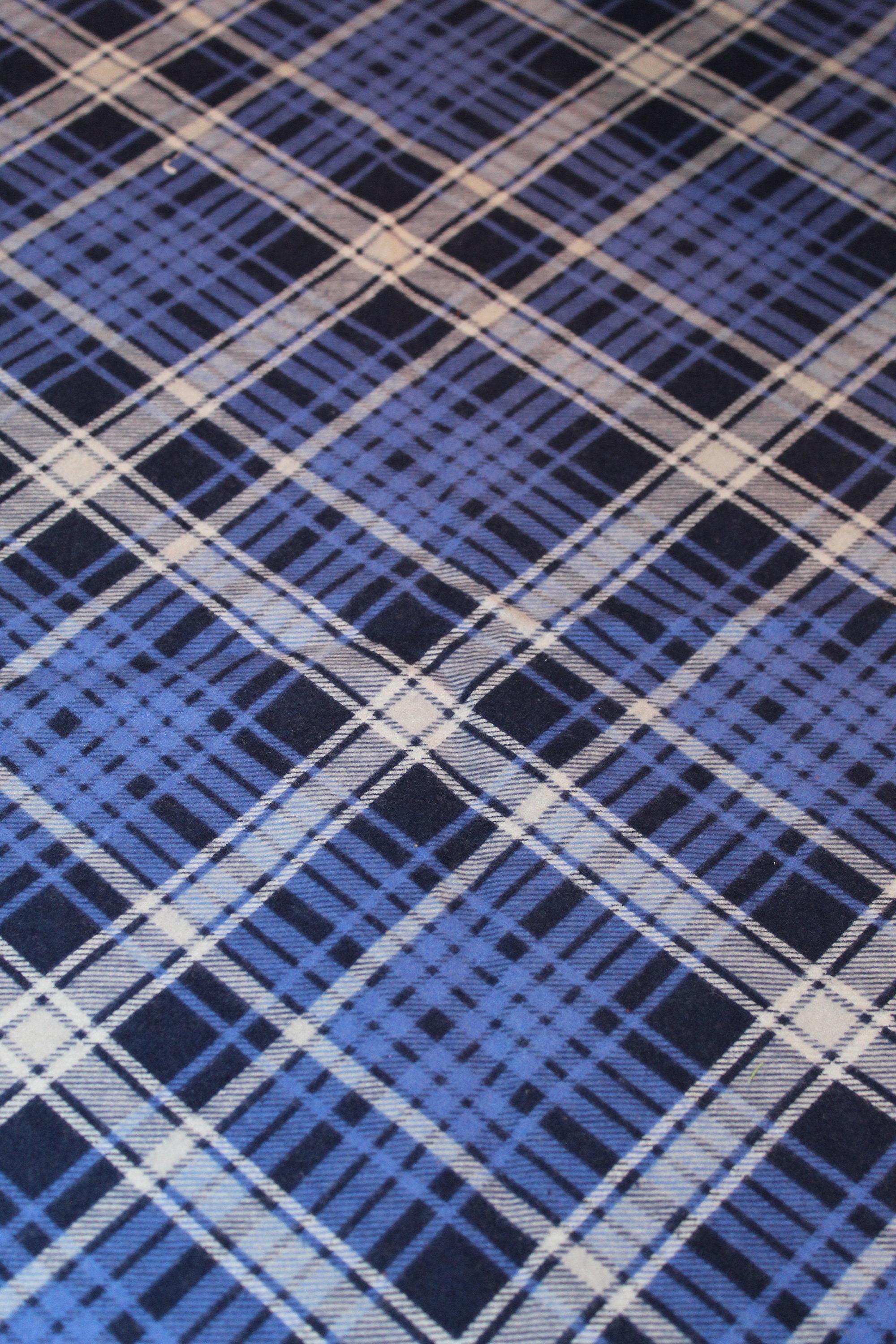 Blue Plaid Baby Blanket Baby Boy Reversible Blanket Baby Etsy