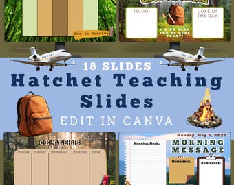 Hatchet Inspired Classroom Editable Slides For Canva
