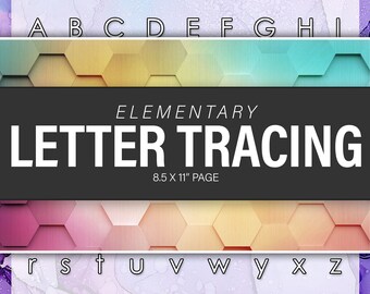 Education - Letter, Number, and Punctuation Tracing - Printable Digital File
