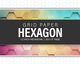 Hexagon Grid - Printable Digital Download
