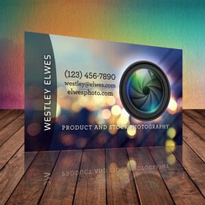 Modello personalizzabile per biglietto da visita per fotografi