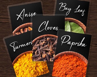 Modern, Sleek Spice and Garden Labels