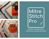 Mitre Stitch Pro Corner Tool Hemming Sewing Quilting Projects Self-Binding Quilts Square Hexagon