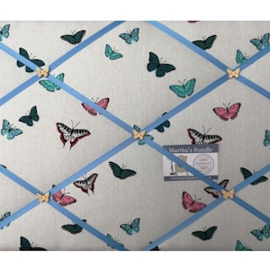 Sophie Allport Fabric Pin Memo Notice Cork Board Choice of Print, Size and Colour FREE UK POSTAGE Custom made Landscape