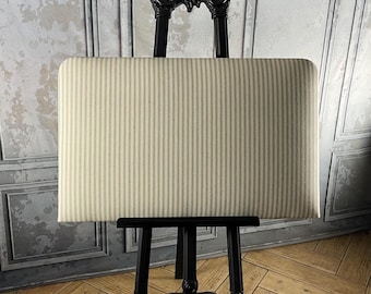 Bespoke upholstered headboard made with French ticking / linen fabric Freestanding, Hanging, Divan fittings