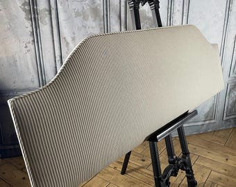 Bespoke 'Classic Curve' headboard with piping included choice of fittings, size, and fabrics